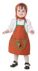 Creaciones Llopis Costume de Tablier Châtaigne Tuile Costume Châtaigne Fille Costume Châtaigne Bébé (3-5 ans)