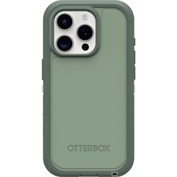OtterBox Defender Series XT Coque pour iPhone 15 Pro (Uniquement) – Emerald Island (Vert), sans écran, Robuste, se clipse sur MagSafe, Attache Cordon
