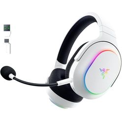 Razer Barracuda X Chroma - Auriculares inalámbricos para Juegos multiplataforma con 6 Zonas Chroma RGB (SmartSwitch Hyperspeed y Bluetooth, Altavoces de 40mm, micrófono Desmontable) Blanco