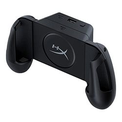 HyperX ChargePlay Clutch Mobile – controllergrepen met Qi-gecertificeerde draadloze oplader voor mobiele telefoons, afneembare batterij, compatibel met Android-telefoons of iPhones met Qi-opladen