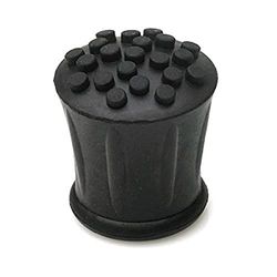 Merriway BH05580 (4 Pcs) Heavy Duty Rubber Walking Stick Ferrule Protectors Cane Tips, 12mm (1/2 inch) Black - Pack of 4 Pieces