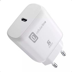 Cellularline Caricabatterie da Rete | Super Fast Charge PD 25W - Carica alla Massima Velocità i Dispositivi Samsung Compatibili e dotati di Connettore USB-C.