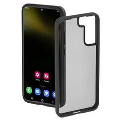 Hama Custodia per Samsung Galaxy S22+ (custodia trasparente con cornice antiurto per proteggere da urti, graffi e sporco, custodia protettiva per ricarica induttiva) trasparente nero