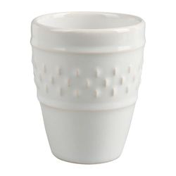 Gobelet 9 cl Faïence Gamme GRAIN DE RIZ Ø 5.5 cm H 7 cm Coloris Blanc