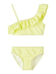 NAME IT Girl's NKFZILINE Box bikini, citron tonic 122/128, Citronton, 122/128 cm