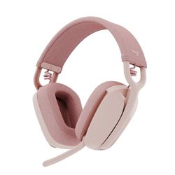 Logitech Zone Vibe 100 Casque d'écoute léger sans fil avec Micro anti-bruit de fond, Écouteurs Bluetooth multipoint avancés, Fonctionne avec Teams, Google Meet, Zoom, Mac/PC - Rose