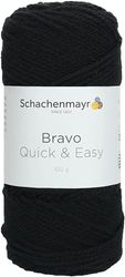 Schachenmayr Bravo Quick&Easy, 100G schwarz Filati Per Maglieria A Mano