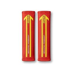 MOMO SET CAR SEAT BELT SHOULDER PADS MATTE RED