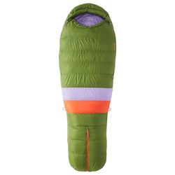 Marmot Women's Angel Fire, Sacco a Pelo a Mummia per Adulti, Imbottitura in Piuma D'Oca 650, Molto Leggero e Caldo, 168 cm, Adatto Fino a-28 °C Donna, Foliage/Paisley Purple