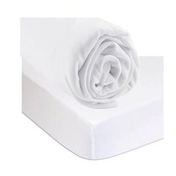 Easy Dort Hoeslaken, 140 x 190 cm, wit + matrasbeschermer, bamboe, waterdicht, gezonde slaap, wit, Oeko-Tex gecertificeerd, kwaliteit, gemaakt in Europa