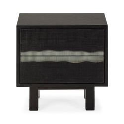 MESITA DE NOCHE 55X40X50 MADERA NEGRO/GRIS