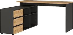 Froschkönig24 Bureau d'angle avec Buffet intégré 146 x 76 x 145 cm