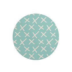 Questo Casa, Ronde digitaal bedrukte muismat, antislip onderkant, voor kantoor en thuis, diameter: 22 cm