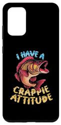 Carcasa para Galaxy S20+ Funny I Have Crappie Attitude Present Men Women Cool Fishing