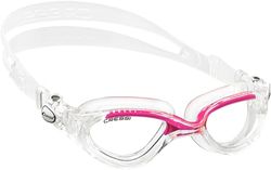 Cressi Flash Swim Goggles óculos de natação premium para adultos 100% anti-UV, transparente/rosa, tamanho único