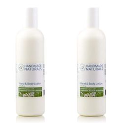 Handmade Naturals Unscented Nut Free Hand/Body Lotion with Grapeseed, Baobab & Moringa Oils (Pack of 2)