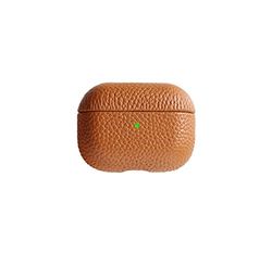 Echt leren hoes voor AirPods Pro, compatibel met AirPods Pro-hoes, ondersteunt draadloos opladen en led aan de voorzijde voor de hoes