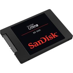 SanDisk Ultra 3D SSD 4 TB (Leessnelheid Tot 560 MB/s, Schrijfsnelheid Tot 530 MB/s, 3D NAND Technologie, NCache 2.0-Technologie) Zwart