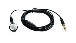 System-S Mono Headset oortelefoon 120 cm AUX jack TRRS 3,5 mm stekker microfoon