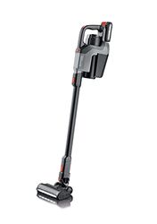 SEVERIN Aspirateur balai multifonction avec sac convertible sans sac, Aspirateur sans fil 60 min d’autonomie avec brosse rotative, Aspirateur puissant avec éclairage LED, Noir/Rouge, HV 7185