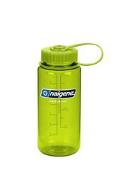 Nalgene Sustain Tritan BPA-fri vattenflaska tillverkad med material som härrör från 50 % plastavfall, 16 oz, bred öppning, vårgrön