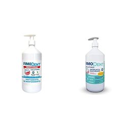 Fimodent Collutorio - Clorexidina 0.12% con SPDD (Protezione Discromie Dentali) e gradevole gusto menta - 1000mL con dispenser. & Collutorio Antiplacca Quotidiano - Clorexidina 0,05% e Fluoro - 1000mL