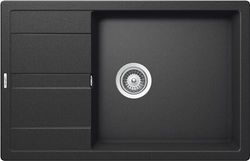 SCHOCK | Lavello Cucina Primus D100XS 1 Vasca Large con Gocciolatoio Small, Vasca Reversibile, Materiale Cristalite®, Antracite, 780x500mm