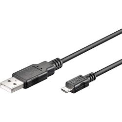Goobay USB micro-B 500, 5m Micro-USB B USB A Macho Macho Negro - Cable USB (5m, 5 m, Micro-USB B, USB A, Macho/Macho, Negro)