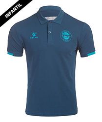 Sport - Polo da Passeggio Ufficiale Junior Alavés 20/21, Unisex, per Bambini, Blu, 12 Anni