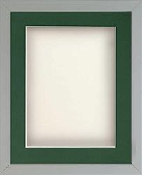 Frame Company Radcliffe Grey 10x8 with Ivory BB and Bottle Green Mount for 8x6