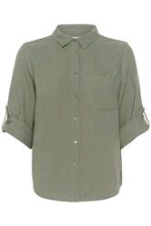 Part Two Cindiepw Women's Relaxed Fit 3/4 Sleeve Shirt Camicia, Agave Green, 38 Donna