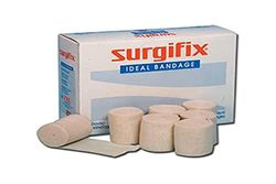 Surgifix - Ideal Vendaje elástico, dobladillo con ganchos para vendaje, vendaje de contención elástico no adhesivo, tamaño 4.5 x 10 cm, 20 rollos empaquetados individualmente