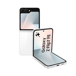 Samsung Galaxy Z Flip7 FE AI Phone, Foldable Design, Wide Cover Screen, 50 MP Camera, Smooth Processor, 128GB Storage, 8 GB Memory, White, 3 Year Samsung Extended Warranty (UK Version)