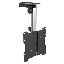PureMounts PM-Slope-37 Suporte para tetos em declínio, inclinável a 105°, altura ajustável, carga máxima de 20 kg, VESA máximo. 200 x 200, universal
