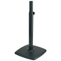 K&M 26795 placca per monitor, nera, in acciaio - supporto regolabile in altezza - sostiene pesi elevati