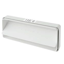 La Ventilazione CVL229B koppeling 220 x 90 mm met vleugelklep voor rechthoekige buizen van ABS wit