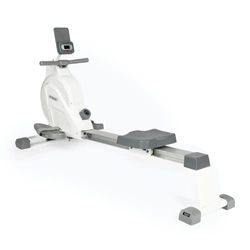 TREXO Roeitoestel met magnetisch weerstandssysteem, 1-16 verzwaarde vliegschijf, 3,5 kg display, stabiele constructie, ergometer, roeitrainer, wit RM100