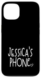Jessica's Phone Nom personnalisé Jessica Blanc Noir Coque pour iPhone 13