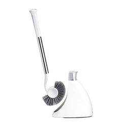 simplehuman BT1083 brosse WC, acier inoxydable + plastique blanc