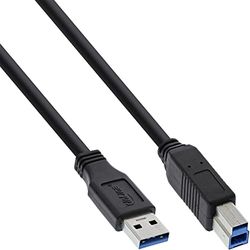 InLine 35303 - Cavo USB 3.0, da A a B, 0,3 m, colore: Nero