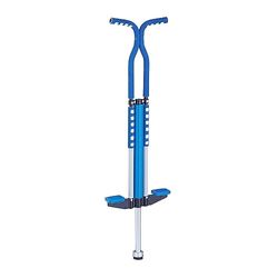 Relaxdays Salterello per Bambini, Pogo Stick, Bastone Salta, regge 60 kg, Impugnatura Imbottita, Acciaio Inox, Blu, 103x29x6 cm