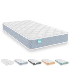 Nalui - Colchón Cuna Viscoelástico 117 x 57 cm Baby One Núcleo HR Adapt Foam, Tejido 3D Transpirable y Tejido Strech Hipoalergénico, Certificado Oeko-Tex® | Hecho en España. Altura ±12cm, Azul