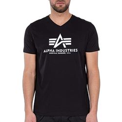 Alpha Industries Basic V-Neck T Shirt för män Black