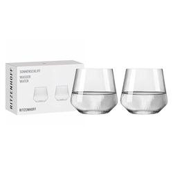 RITZENHOFF 8000001 Lot de 2 verres à eau 400 ml - Série Sonnenschliff - Avec structure en relief - Fabriqué en Allemagne