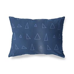 BonaMaison Fundas para Cojínes, Azul Funda de Almohada para Sofá Coche Silla Oficina Cama Decorativa Moderna Decoración del Hogar, 35x50 Cm - Diseñado y Fabricado en Turquía