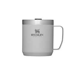 Stanley Classic Legendary Camp Mug 0.35L Ash - Lekvrij - Vacuüm geïsoleerde mok - Roestvrijstalen thermosbeker houdt 1.5 Uur Warm - BPA-vrij - Vaatwasserbestendig