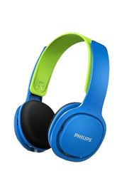 PHILIPS SHK2000BL/00 Auriculares de diadema para crianças, limite de volume de 85 dB, isolamento a ruído, fio, azul (azul)
