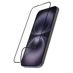 Hama Protector de pantalla para iPhone 16 (protector de pantalla D3O, protección completa 9H, con ayuda de montaje, cristal protector de pantalla para iPhone resistente a los arañazos, antihuellas,