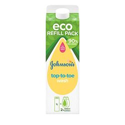 JOHNSONS Baby, Eco Refill Pack, TOP-TO-TOE Wash, Gently Cleanses Hair & Scalp, 1L