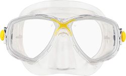 Cressi Marea Mask duik- en snorkelmasker, helder/geel, eenheidsmaat, uniseks